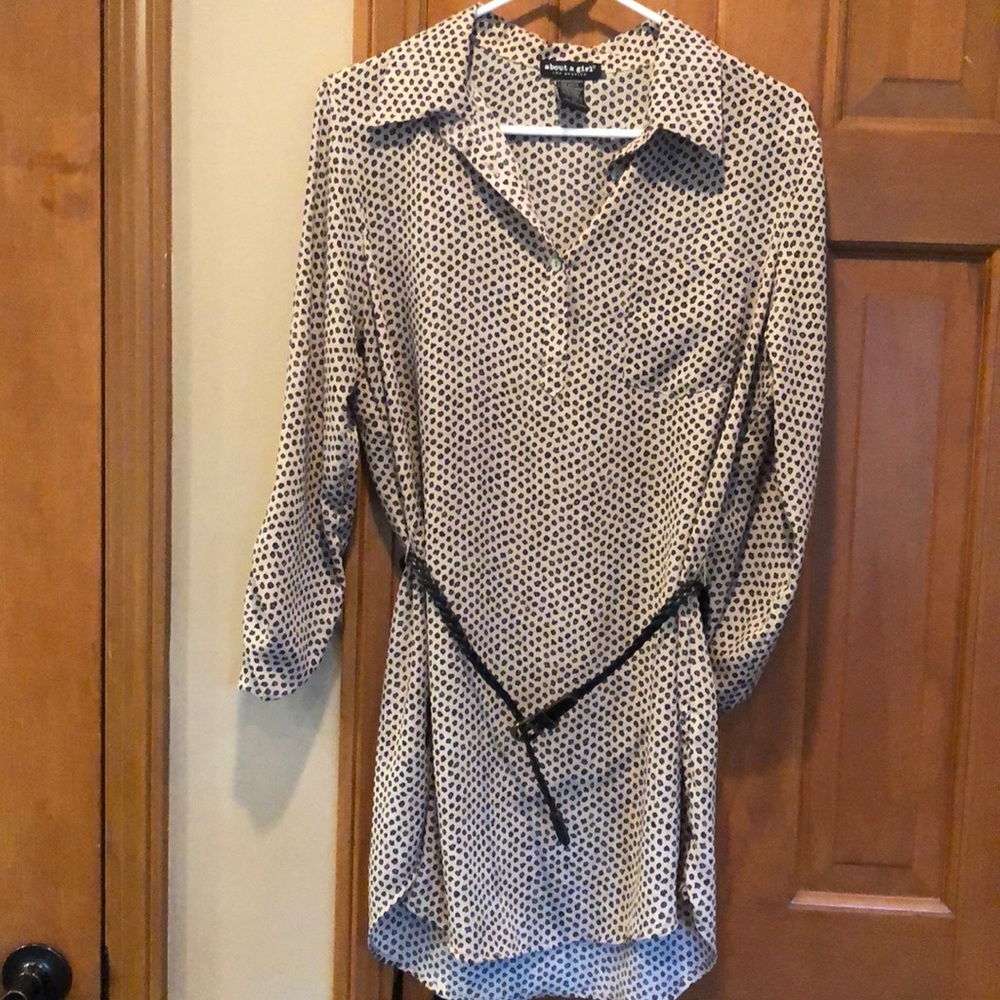 Tan Shirt Dress